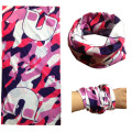 Custom Made Full Mold Logo Printed Polar Fleece Winter Seamless Multifunctional Polar Snowboard Scarf